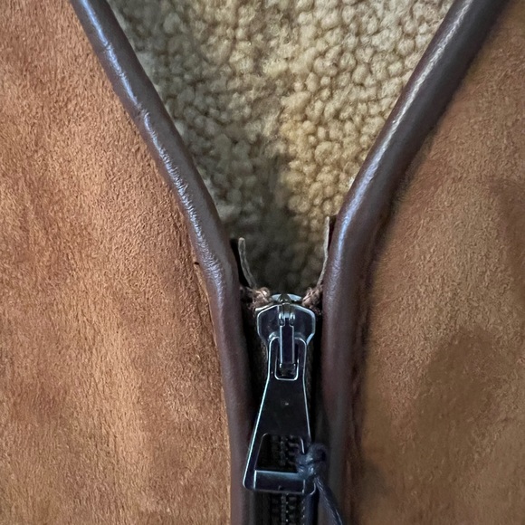 Homecore Leather and Suede Shearling Vest - Picture 6 of 15